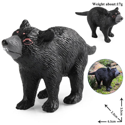 Oenux Forest Wild Animals Badger Brock Tapirus indicus Beaver Anteater Action Figures Model PVC Collection Education Kid Toy