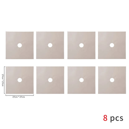 8/4/1pcs Stove Protector Cover Liner Gas Stove Protector Stove Stovetop Burner Protector Kitchen Accessories Mat Cooker 27cm