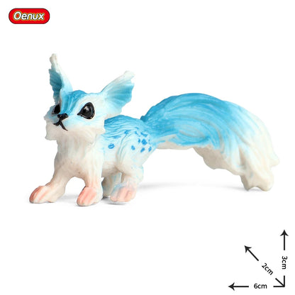 Oenux Original Genuine Fairy Tale Fly Horse Simulation Animal Mythical Elves Elf Pegasus Action Figures Model PVC Cute Kids Toy