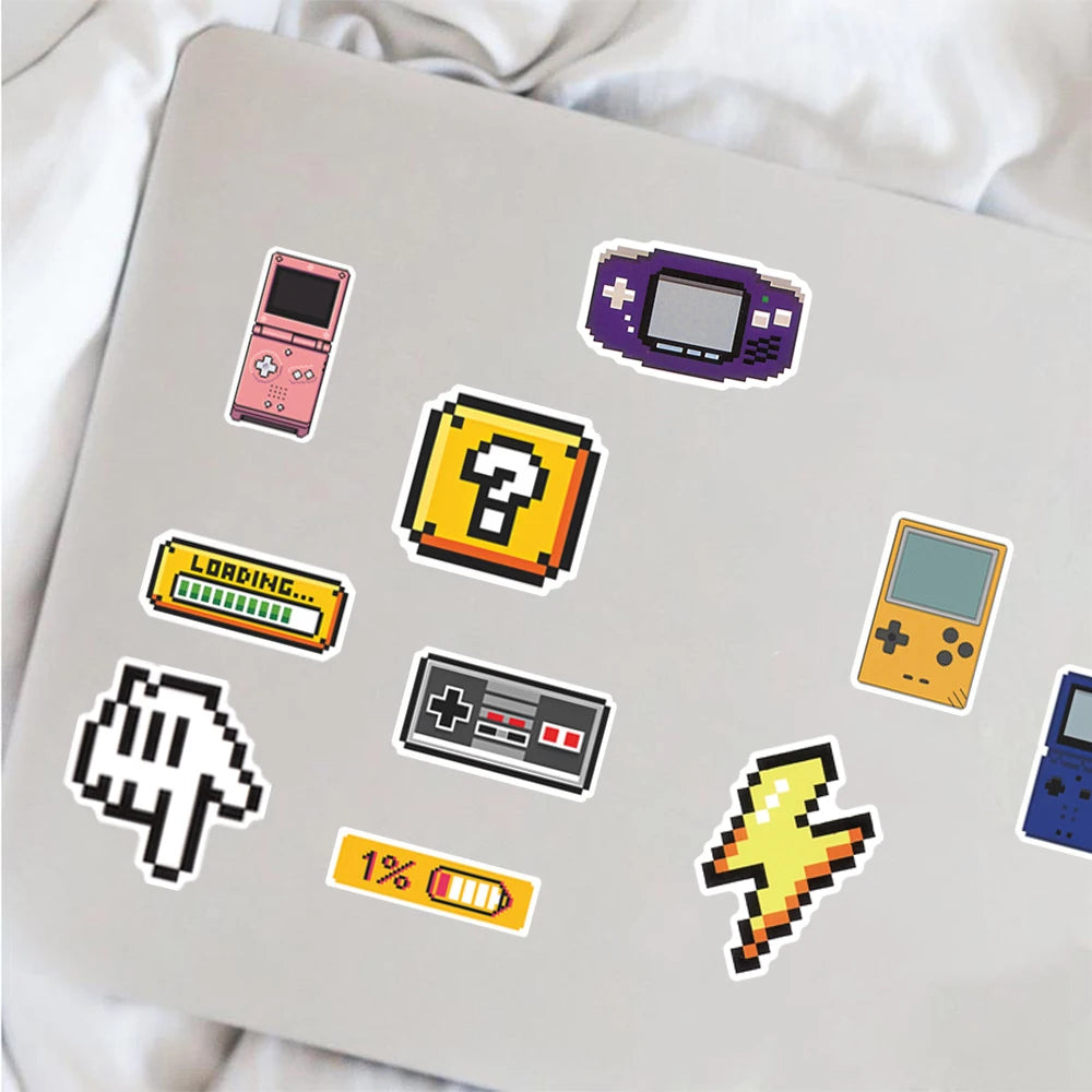 50PCS Classic Gaming Console Cartoon Stickers Retro Nostalgia Decals for Skateboard Car Motorcycle Helmet Graffiti Sticker Toys