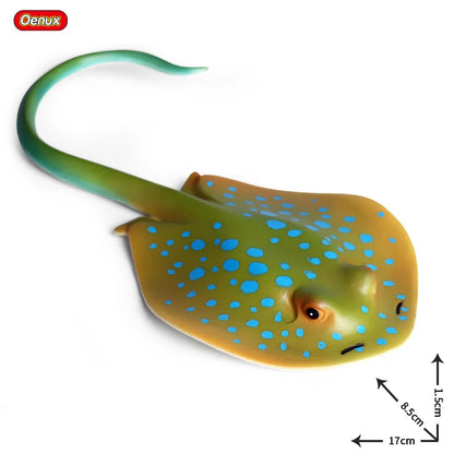 Oenux Sea Life Animals Ray Devilray Mantaray Model Action Figures Figurines Ocean Marine Aquarium Education Kids Toy Gift