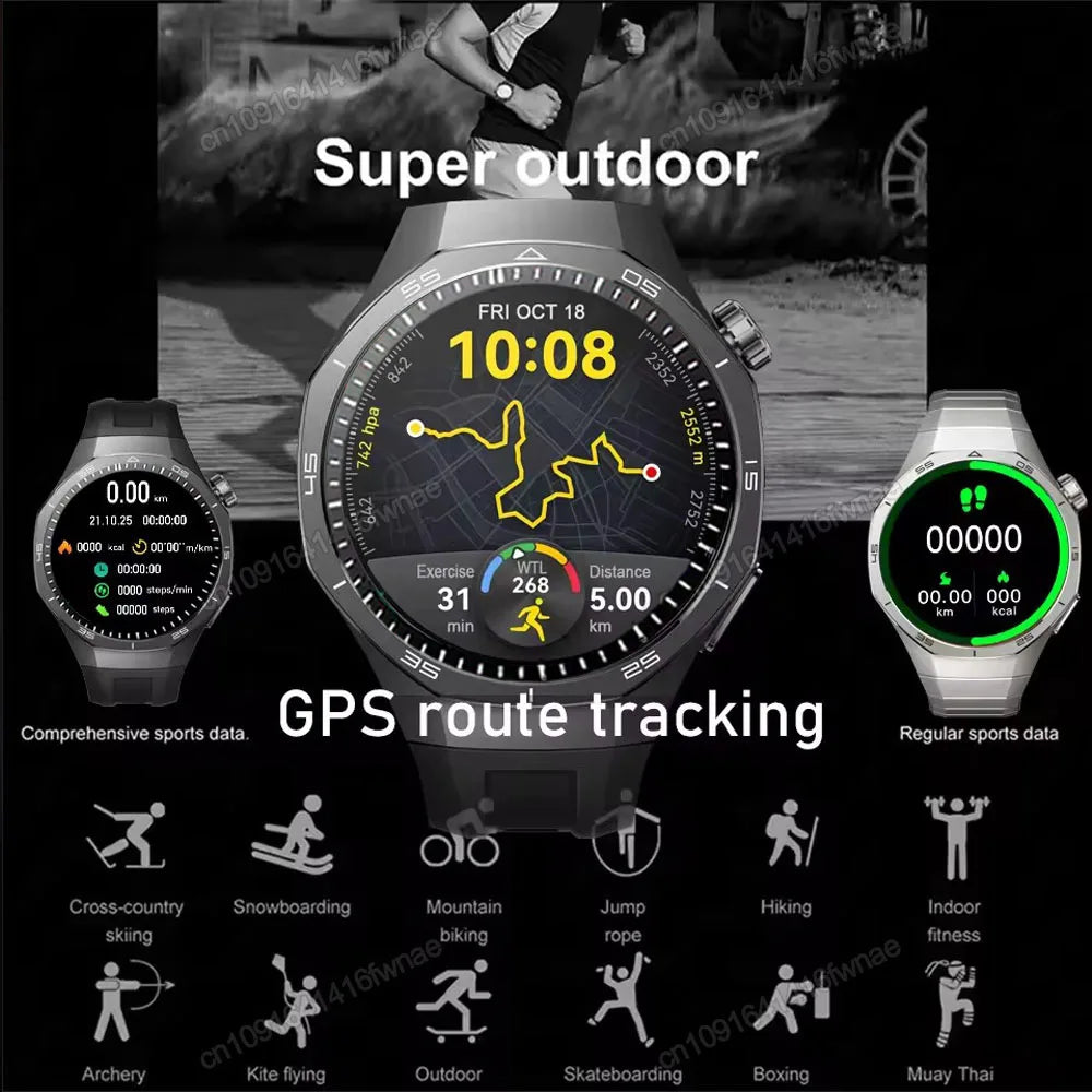 Watch 5 Pro GPS NFC Smart Watch Men 360*360 AMOLED Screen Heart rate Monitor Bluetooth Calls IP68 Waterproof Man Smartwatch 2025