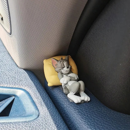 Car Dashboard Decor Interior with Adhesive Pads for Dashboard Desktop Ornament Classic Cartoon Figure Collection Car Accessories