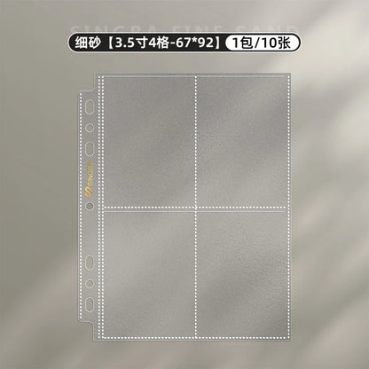 SINGBA 10pcs Clear Sheets Sleeve Acid free-No CPP loose-leaf Pages for A5/A4 Binder 4/ 9grid Pocket 3inch Photocard Protector