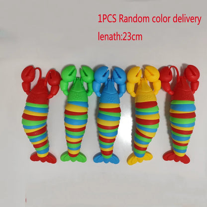2025 New Fidget Slug Toy for children  3D Colorful Sensory Slug Relieves Fun Decompression Toy Creative Twist Fox/Ant/Fidget Toy