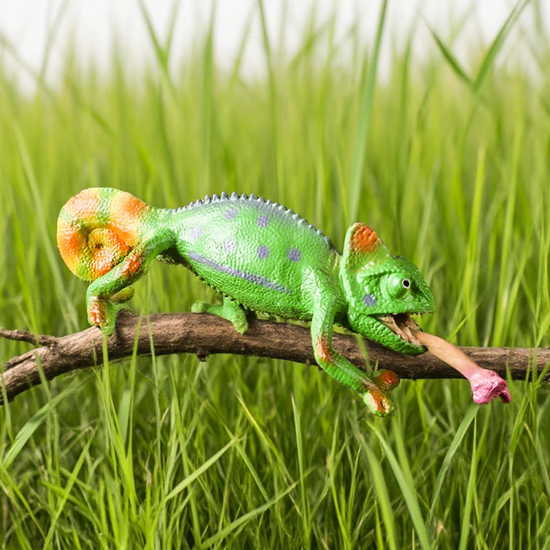 Oenux New Simulation Wild Reptile Animals Action Figures Lizard Model Figurines Kids Education Congnitive Scene Decoration Toy