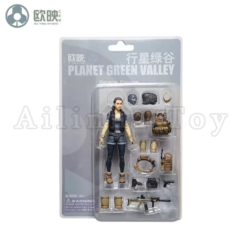 Ou Ying Studio 1/18 Planet Green Valley PGV 3.75inch Action Figure Girls War EFSA Female Figures Anime Model