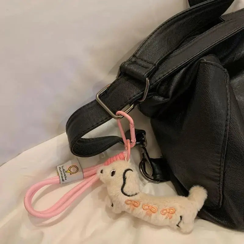 Cartoon Animal Dog Dachshund Plush Keychain Puppy Stuffed Keyring Cute Key Holder Pendant Bag Hanging Decoration Gift