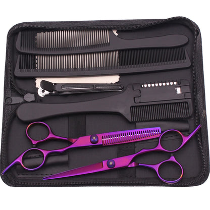 6.0'' Hair Scissors Professional Cutting Shears Thinning Hairdressing Haircut Comb Razors Sets Salon Barber & Home Dropshipping