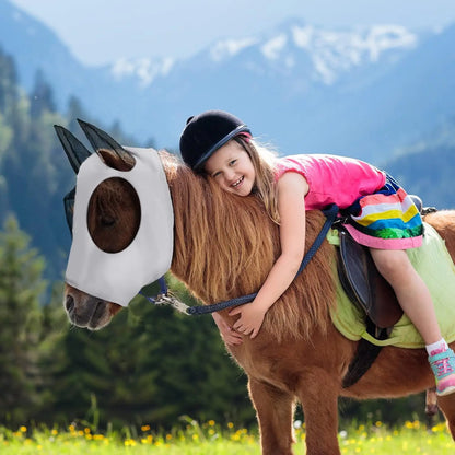 Horse Bit Face Mask Anti-Mosquito Insect Bite Protection Headwear for Equestrian Use