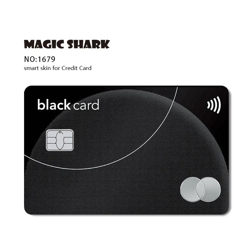 Magic Shark Fashin King Poker Money Game Controler Dragon 3M Matte Thin Sticker Film Skin for Debit Bank Credit Card