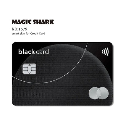 Magic Shark Fashin King Poker Money Game Controler Dragon 3M Matte Thin Sticker Film Skin for Debit Bank Credit Card