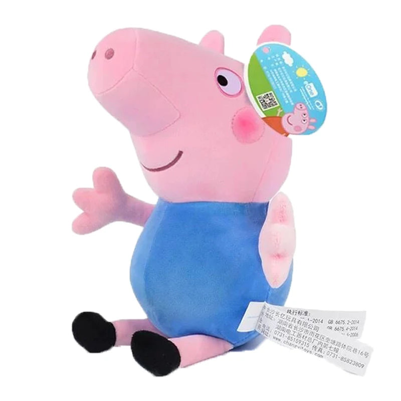 Genuine Peppa Pig Plush Pig Kids Toys 19CM Pet Dinosaur Teddy Bear Soft Stuffed Anime Figure Doll Children's Birthday Gifts
