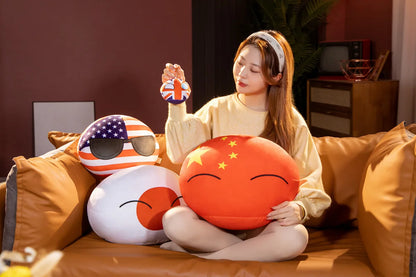 10/30/40cm Polandball Plush Doll Countryball Country Ball Toy Plush Pendant Stuffed Doll Christmas Children Gift