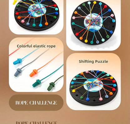 Twisted Rope Puzzle Game Brainy Knots Rope Untangling Board Game, Rope Knots Challenge Game, String Solution Central Lacing Toys