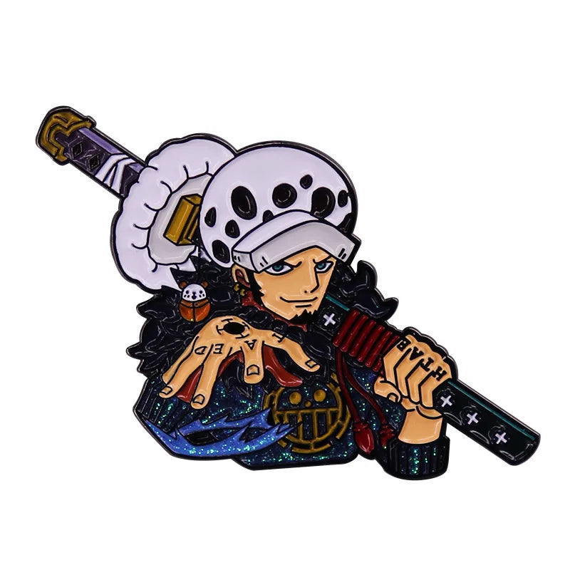 Japanese Anime Enamel Pin Cute Lapel Pin Devil Fruit Brooches for Backpack Manga Badges Jewelry Accessories
