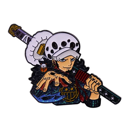 Japanese Anime Enamel Pin Cute Lapel Pin Devil Fruit Brooches for Backpack Manga Badges Jewelry Accessories