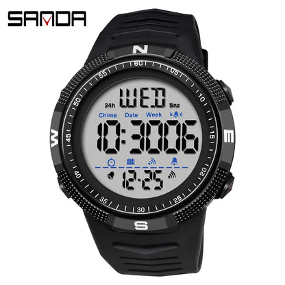 SANDA 6014 Military Sport Watch for Men Clock Digital Wristwatches Shockproof Countdown Waterproof Bracelet Relojes Para Hombre