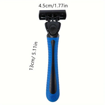 1pcs Safety Blade Razor, 6-Layers Manual Safety Razor, Washable Stainless Steel Streamline Blade For Travel Home Use