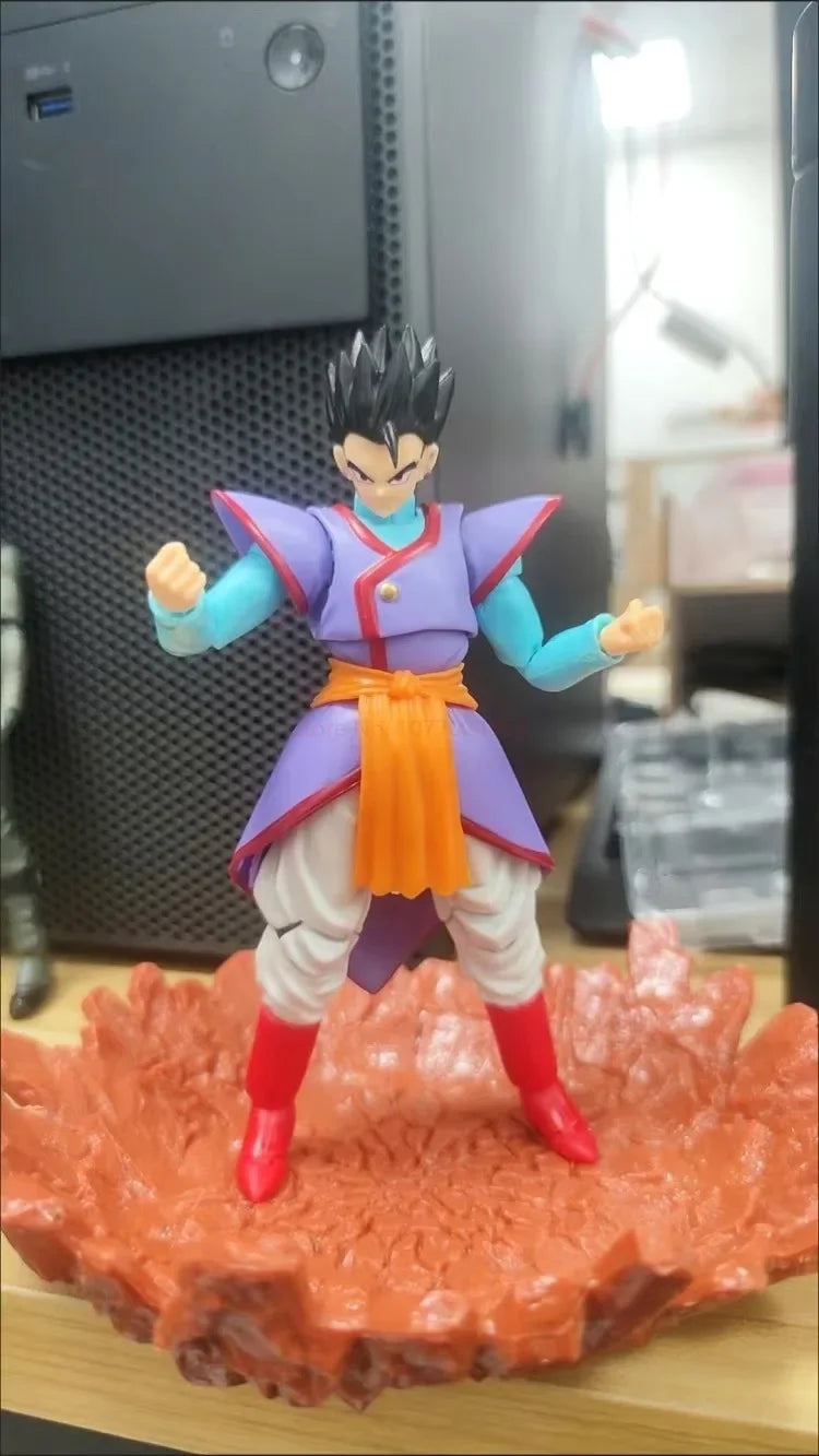 In Stock Dragon Ball Anime Figures Kaioshin Son Gohan Action Figure Supreme Kai God Of Creation Shf Pvc Model Desktop Decoration