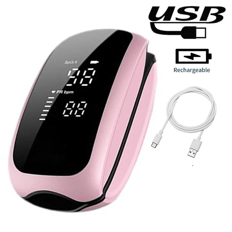 Medcial Forehead Thermometer Fingertip Pulse Oximeter Monitor Blood Oxygen Saturation Meter Pulse Oximeter USB Rechargeale