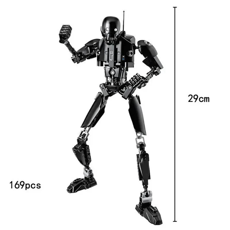 Space Wars Buildable Action Figures Kylo Ren Chewbacca Boba Jango Fett General Grievous Toys for Kids (KSZ605/617/326)