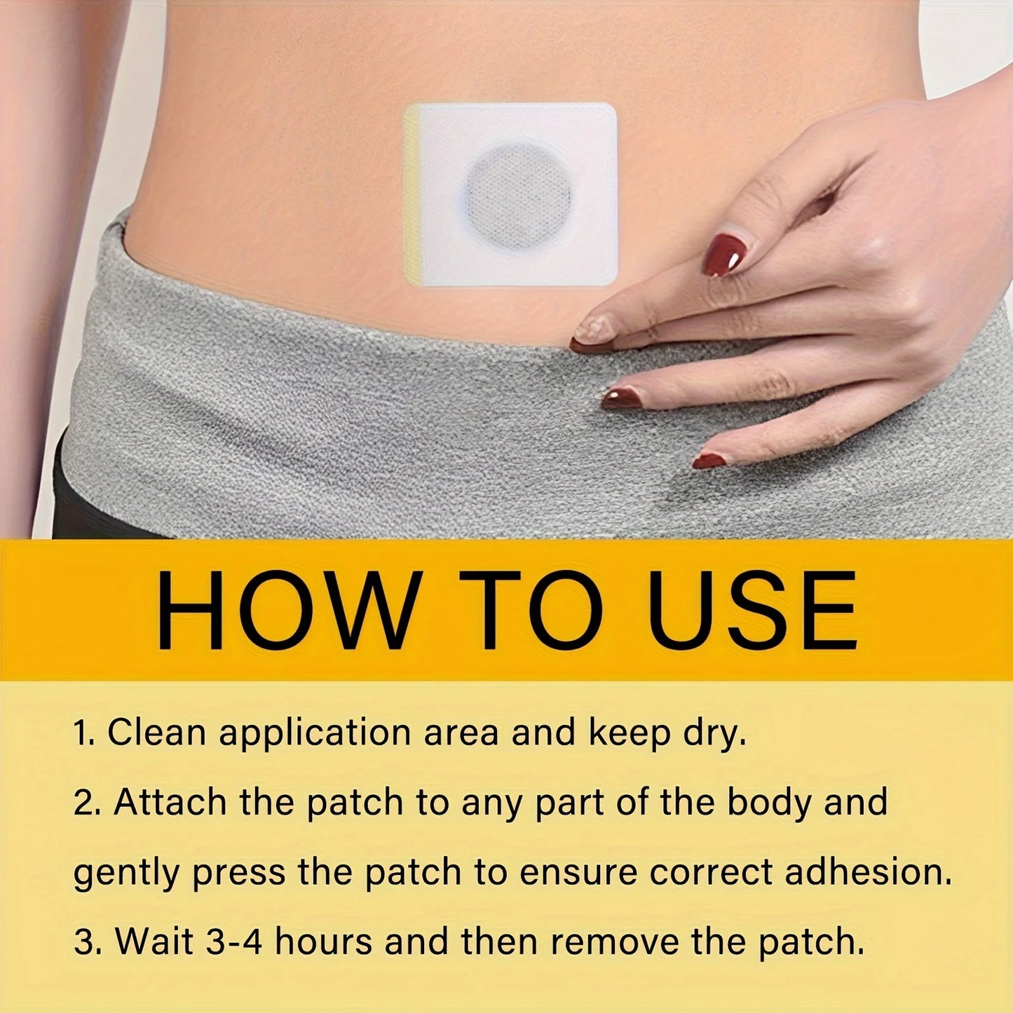 Soothing Belly Patches 10/30pcs – Gentle Non-Woven Adhesive, Discreet Skin-Friendly Fit, Everyday Wellness Care