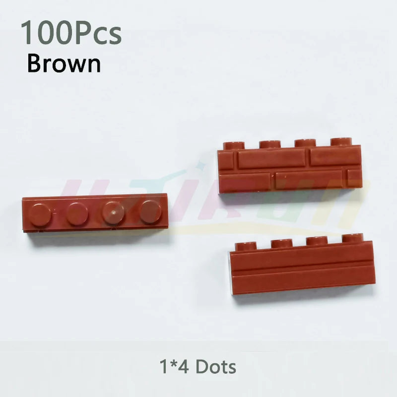 100/120Pcs MOC Building Block Simulation City Wall Brick Building Block Model Building Accessories Castle Construction Toys