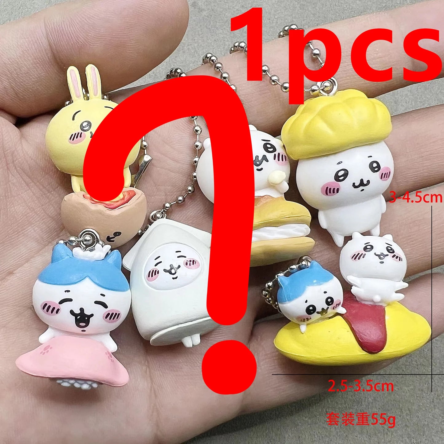 Chikawas Six Cute Pvc Dolls Keychain Bag Zipper Decorative Pendant Figure Cartoon Usagi うさぎ Hachiware ハチワレ ちいかわ Gift Collection
