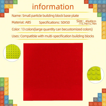 Classic Baseplate 50x50 Dots Building Blocks Bricks Base Plates DIY Plastic Board Building Blocks Baseplates Construction Toys