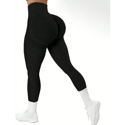 Women's Tight Yoga Seamless Pants, Solid Color Multi-Color Optional, High Waist Belly-Closing Exercise Running Capri Yoga Pants