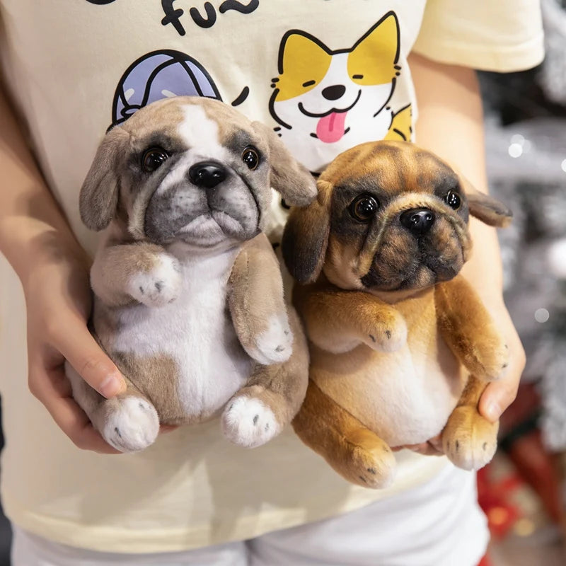 Hot Sale Realistic Sitting Poodle Pug Puppy Plush Toys Stuffed Doggy Cute Fluffy Plush Pet Room Decor Children Birthday Gift