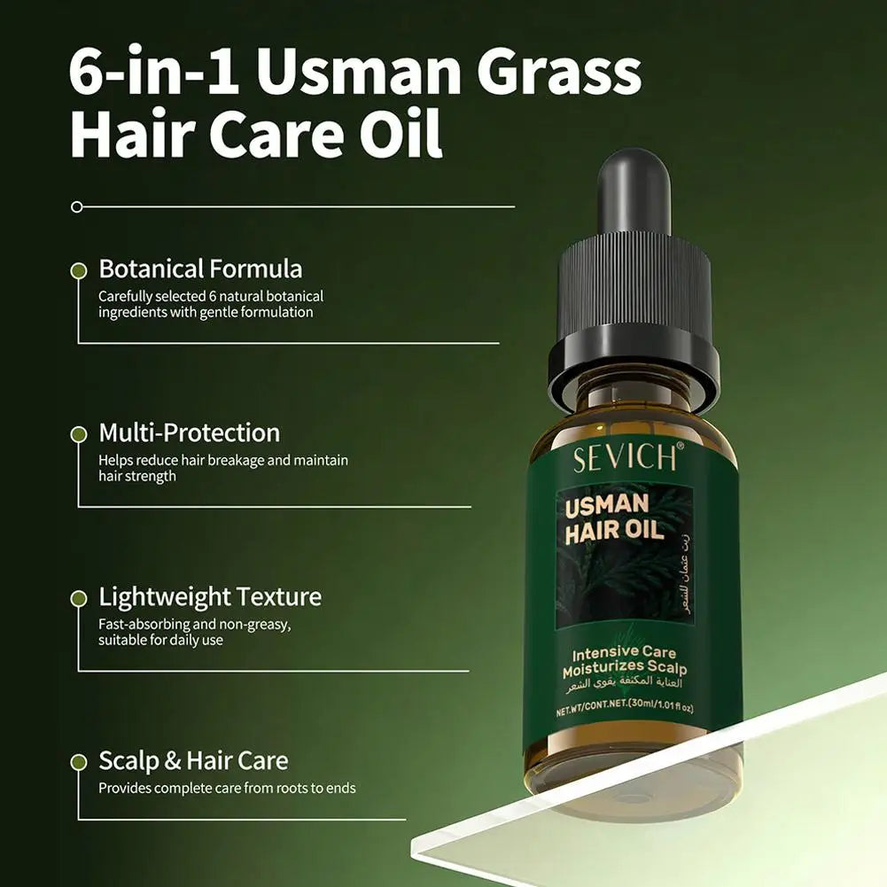 1/2/3pcs Hair Loss Prevention Set Fast Regrowth Hair Essential Oil Usman Handmade Shampoo Soap Hair Care Serum Scalp Thickening