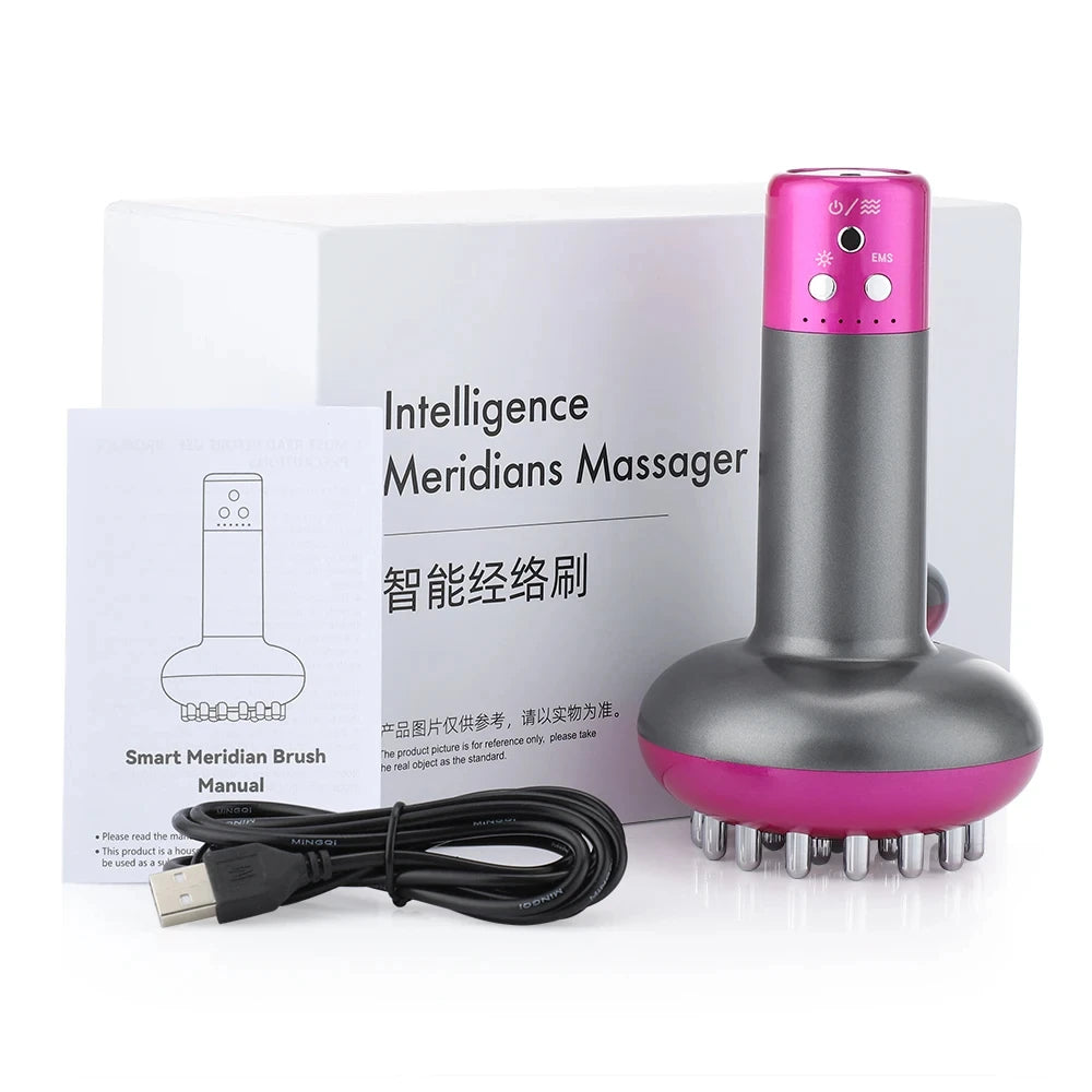 3-in-1 Electric Gua Sha Tool with Function - Rechargeable Body Massager for Skin Tightening, Sculpting and Lymphatic Flow