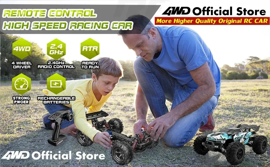 4WD Remote Control Car Off Road 4x4 RC High Speed Buggy Truck Super Brushless 50 or 80KM/H Fast Drift Racing Toy Kids Adults