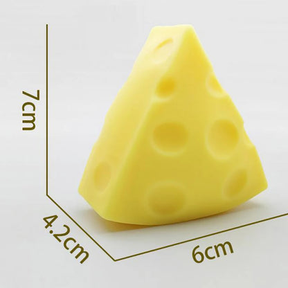 Kids Adult Squeeze Toy Simulation Cheese Squeeze Toys Soft Cute Decompressing Pinching Cheese Sticky Slow Rebound
