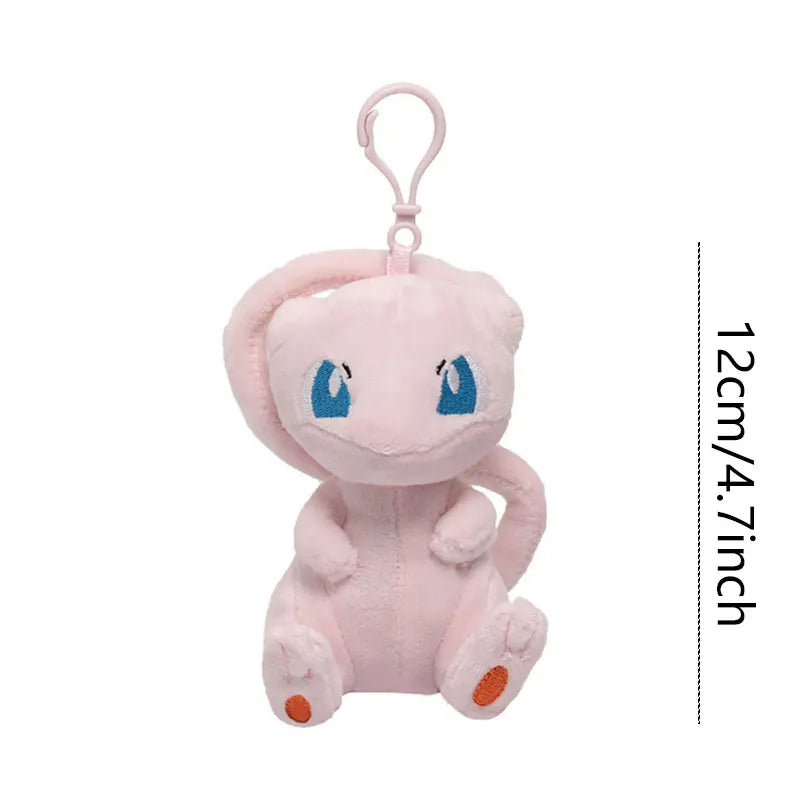 Anime Pokemon Pikachu Mew Psyduck Squirtle Bulbasaur Kawaii Stuffed Plush Toys School Bag Backpack Pendant Doll Keychain Gift
