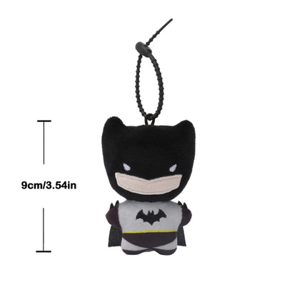 9cm Batman Superman Plush Keychain DC Justice League 9cm Harley Quinn Joker Cute Cartoon Movie Dolls Creative Christmas Gifts