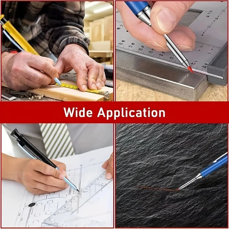 50pcs 2.8mm Solid Carpenter Pencil Replaceable Leads, Deep Hole Marking Architectural Painting Woodworking Automatic Pencil Lead