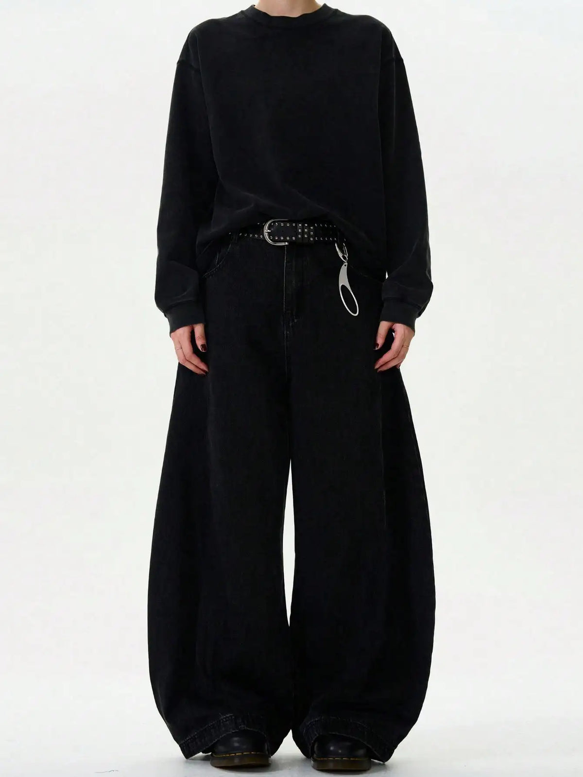 Men's Curved-Leg Baggy Denim Jeans