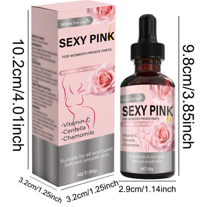 Secret Pink Intimate Oil Vitamin C & Chamomile. Softens, Smoothes, Revitalizes Skin. For Feminine Care. All Skin Types. 30g Net