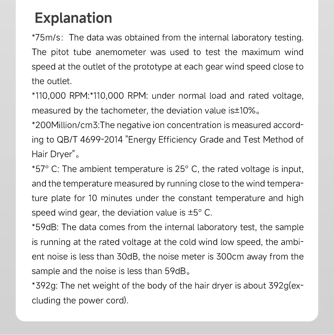 DOCO Hair Dryer 75m/s High Speed 200 Million Negative Ions Hair Care 110000 Rpm Professional Lightweight Home Travel Gift