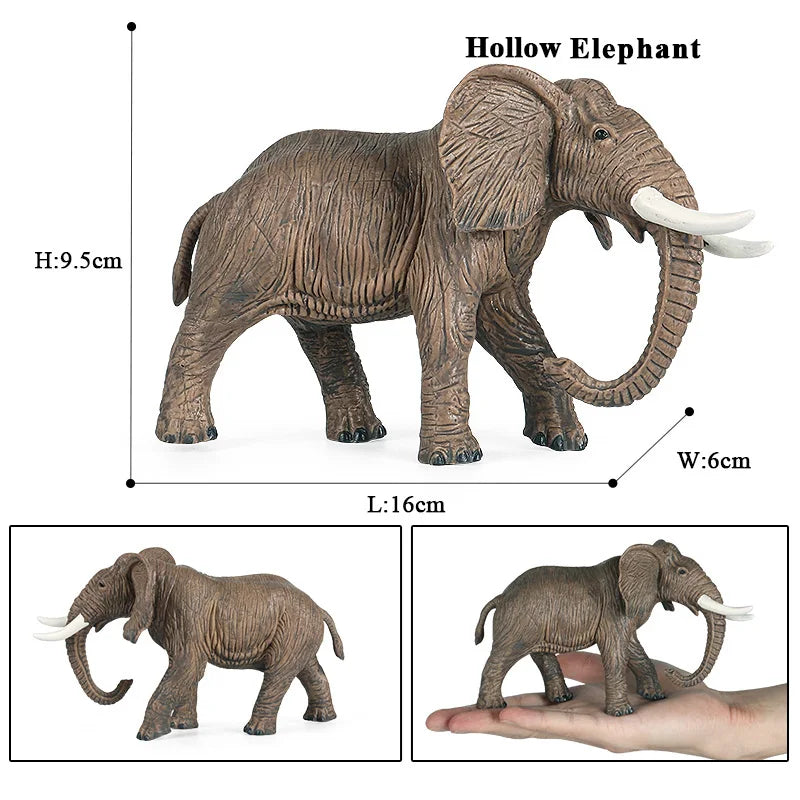 Oenux African Wild Animals Elephant Model Simulation Big Mammoth Action Figures Figurine PVC Educational Toy For Kids Gift
