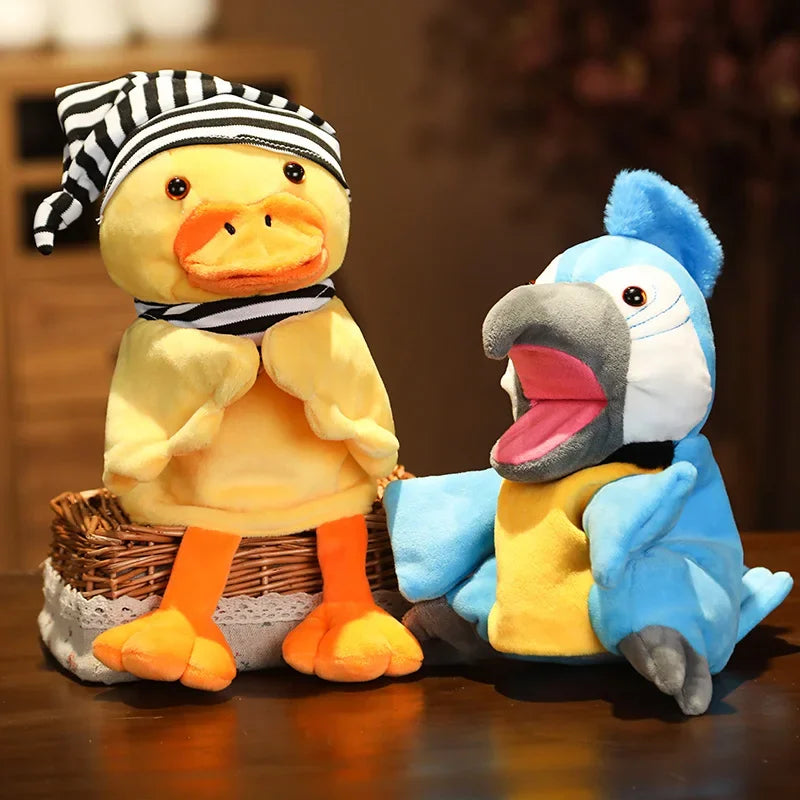 Stuffed Plush Animals Toys Hand Finger Puppet Kawaii Dolls Educational Baby Toys Learning & Education Monkey Tiger Children Gift