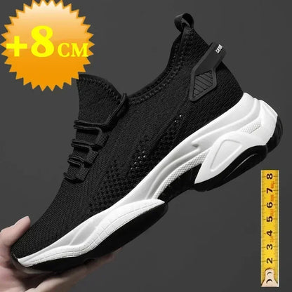 Increasing Men Sneakers Casual Heightening Shoes 8cm Height Increase Shoes for Summer Breathable 6cm Elevator