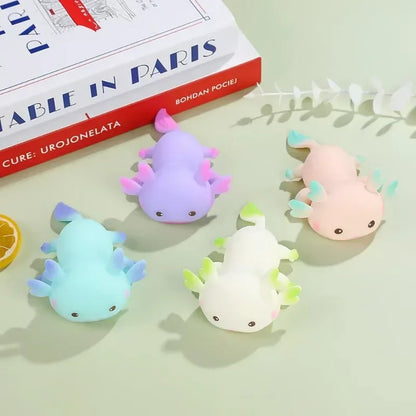 Axolotl Squeeze Ball Cute Fish Relax Cartoon Antistress Squishy Stress Relief Slow Rising For Adult Kids Stretch Toys