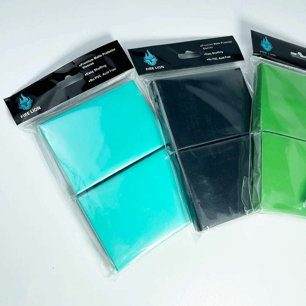 66x91mm 100PCS/Set Solid Matte Trading Card Sleeves Standard Size Card Protector for PTCG/TCG /MTG