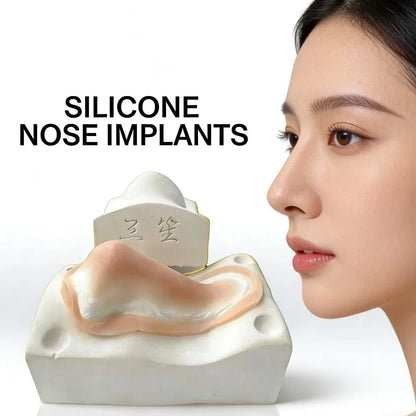 1Pc Realistic Silicone Fake Nose & Chin Prosthetic,Reusable Skin-Friendly3D Fake Nose  Special Effects Makeup Tools for Cosplay
