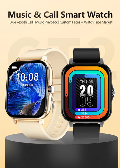 Sports Smart Watch Fitness Clock Health Monitor Waterproof Smartwatch BT Call Wrist Watches for Men Women IOS Android Phone 2026