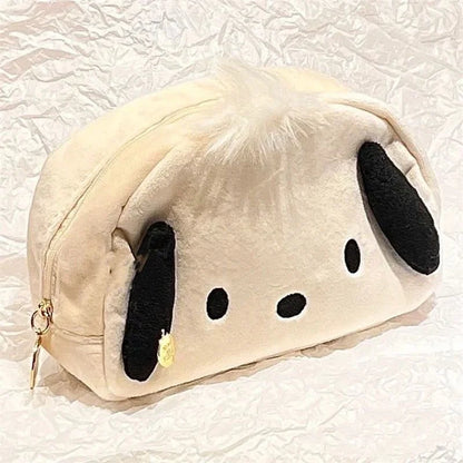 Kitty Pochacco Cute Plush Japanese Ins Style Pencil High-capacity Case Pencil Case Student Stationery KT Cat Cartoon Gift